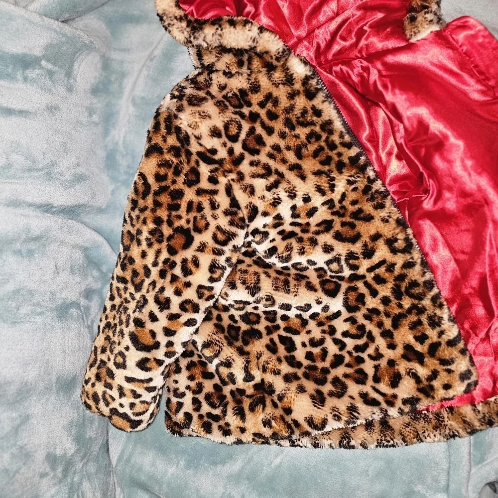 Little Me Leopard Print Pea Coat